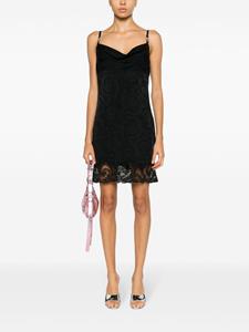 Versace Barocco-print lace minidress - Zwart