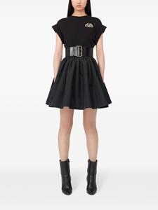 Alexander McQueen Mini-jurk met logo vlakken - Zwart