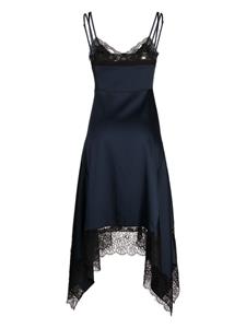 Monse Midi-jurk met kant - Blauw
