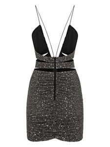 Dsquared2 Mini-jurk verfraaid met kristallen - Zwart