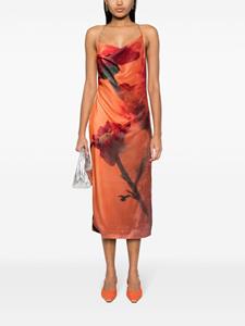 Stine Goya abstract-pattern print sleeveless dress - Oranje