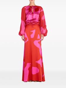 Silvia Tcherassi Maxi-jurk met A-lijn - Rood