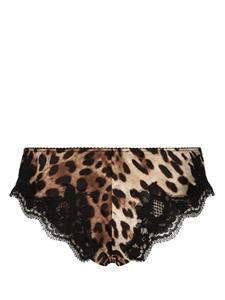 Dolce & Gabbana Slip met luipaardprint - Beige