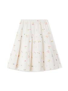 Bonpoint Lise cherry-print cotton skirt - Wit