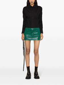 Vivienne Westwood Crewe denim asymmetric miniskirt - Groen