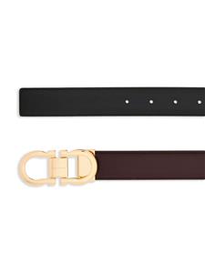 Ferragamo reversible Gancini leather belt - Zwart