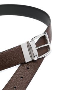 Canali logo-engraved buckle leather belt - Bruin