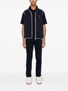 Brunello Cucinelli piqué-weave cotton polo shirt - Blauw