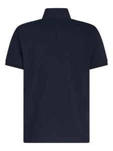 ETRO Pegaso-embroidered cotton polo shirt - Blauw