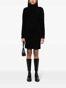 Ports 1961 elasticated-waistband ribbed miniskirt - Zwart