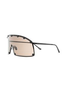 Rick Owens Performa Shielding zonnebril met oversized montuur - Zwart