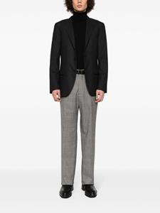 Tagliatore Prince of Wales-check wool blend trousers - Zwart