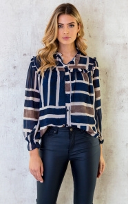 The Musthaves Chiffon Blouse Navy
