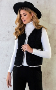 The Musthaves Detailed Gilet Zwart