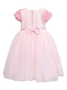 Sarah Louise pleated ruffled belted gown dress - Roze