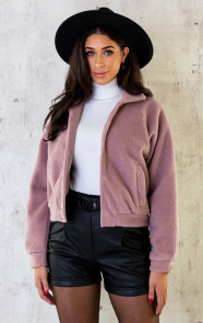 The Musthaves Soft Bomber Jacket Dust Pink