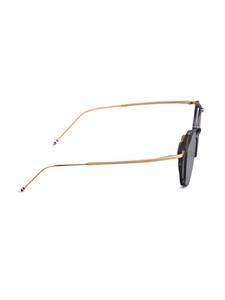 Thom Browne Eyewear round-frame flip-up sunglasses - Zwart