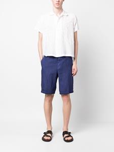 120% Lino Linnen bermuda shorts - Blauw