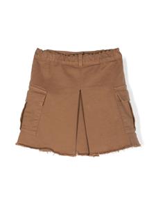 Zhoe & Tobiah raw-cut edge cotton-blend skirt - Bruin