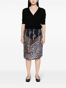 BODE Hyatt bead-embellished midi skirt - Zwart