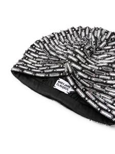 MaryJane Claverol sequinned twist-front hat - Zwart