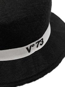 V°73 Muts met geborduurd logo - Zwart