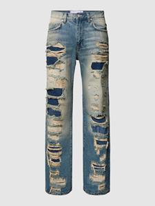 REVIEW Jeans in used-look in 5-pocketmodel