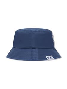Dkny Kids logo-print cotton bucket hat - Blauw