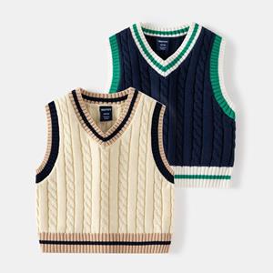 KIDSW Children's Casual Sweater Vest 2023 Herfst Boy's Sweater Fashion V-hals Trui
