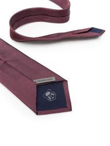 Corneliani patterned-jacquard silk tie - Rood