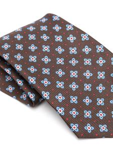 Kiton floral-print tie - Bruin