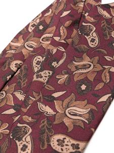 Kiton paisley-print tie - Rood