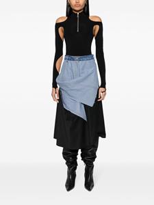 Litkovskaya layered A-line midi skirt - Zwart