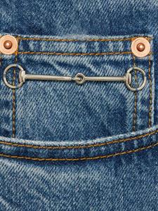 Gucci Horsebit-detail low-rise straight-leg jeans - Blauw