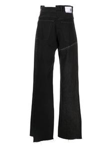 Maison Mihara Yasuhiro High waist straight jeans - Zwart