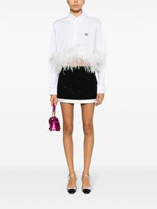 Miu Miu sequin-embellished bouclé miniskirt - Zwart