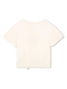 Chloé Kids graphic-print organic cotton T-shirt - Wit