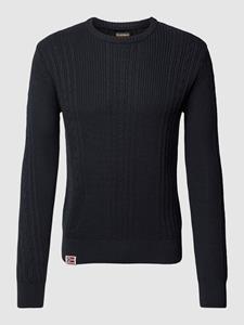 Napapijri Gebreide pullover met kabelpatroon, model 'TRONDHEIM'