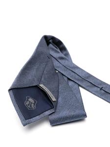 Corneliani twill-weave silk tie - Blauw
