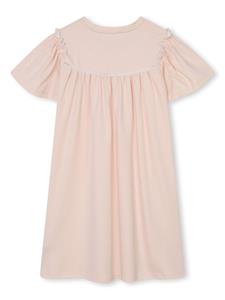 Chloé Kids short-sleeve cotton dress - Roze