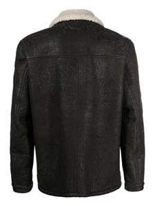 Salvatore Santoro shearling-lining leather jacket - Zwart