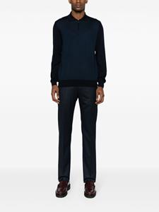 Corneliani mini-check tailored trousers - Blauw