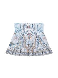Camilla Kids abstract-pattern print cotton skirt - Blauw