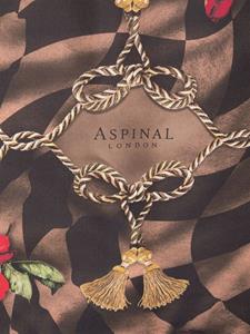 Aspinal Of London Harlequin Rose silk scarf - Bruin