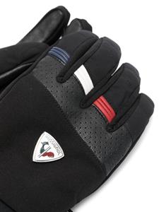 Rossignol Strapo logo-appliqué gloves - Zwart