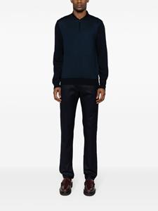 Corneliani tapered virgin wool trousers - Blauw