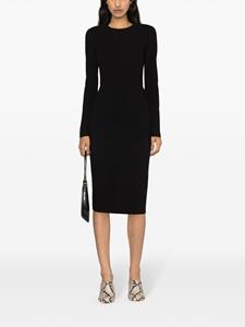 Victoria Beckham Midi-jurk van crêpe - Zwart