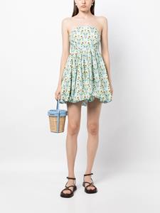 Agua By Agua Bendita Mini-jurk met bloemenprint - Blauw