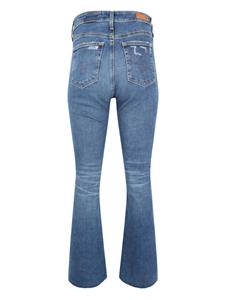 AG Jeans Farrah logo-patch bootcut jeans - Blauw
