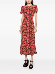RHODE Midi-jurk met bloemenprint - Veelkleurig
